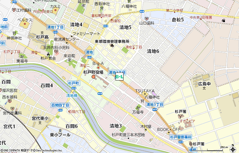 眼鏡市場　杉戸(80192)付近の地図